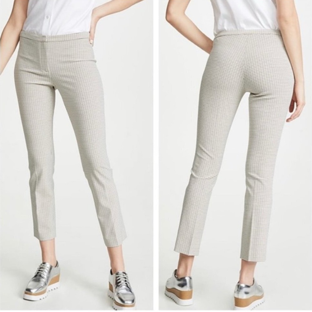 Theory Womens Pants Viscose Stretch Plaid Classic Skinny Trouser Pant Size 6